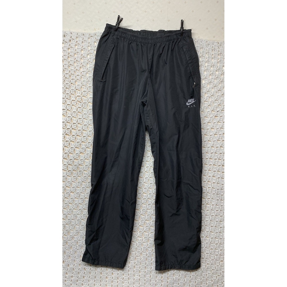 Vintage 90s Nike ACG Windbreaker‎ Track Pants Mens L Black Swoosh Zip Ankle